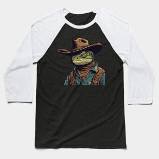 Iguana Cowboy Baseball T-Shirt